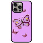Cute Butterfly Vector Illustration Metal TPU Printed Case
