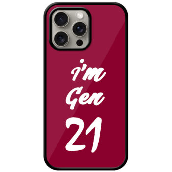 I'm Gen21 Textart Metal TPU Printed Case