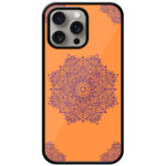 Ethnic Round Fancy Floral Design Metal TPU Printed Case