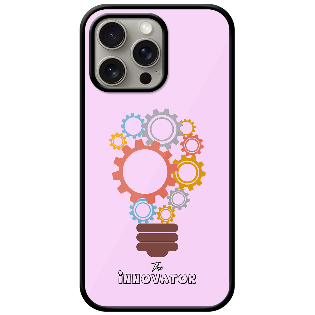 Innovator Bulb Gear Illustration Metal TPU Printed Case