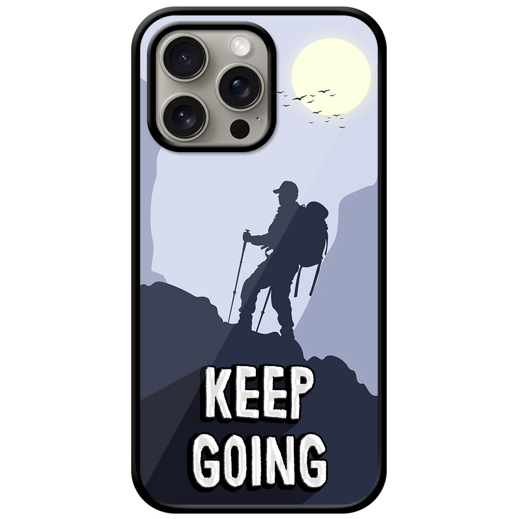 Keep Going Vector Illustration Metal TPU Printed Case