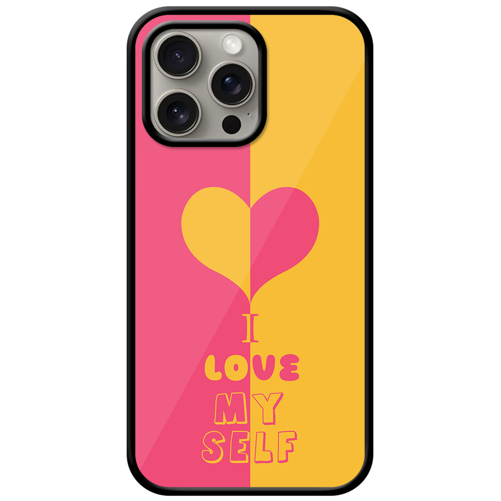 I Love Myself Textart Metal TPU Printed Case
