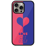 I Love Myself Textart Metal TPU Printed Case