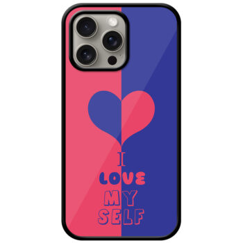 I Love Myself Textart Metal TPU Printed Case