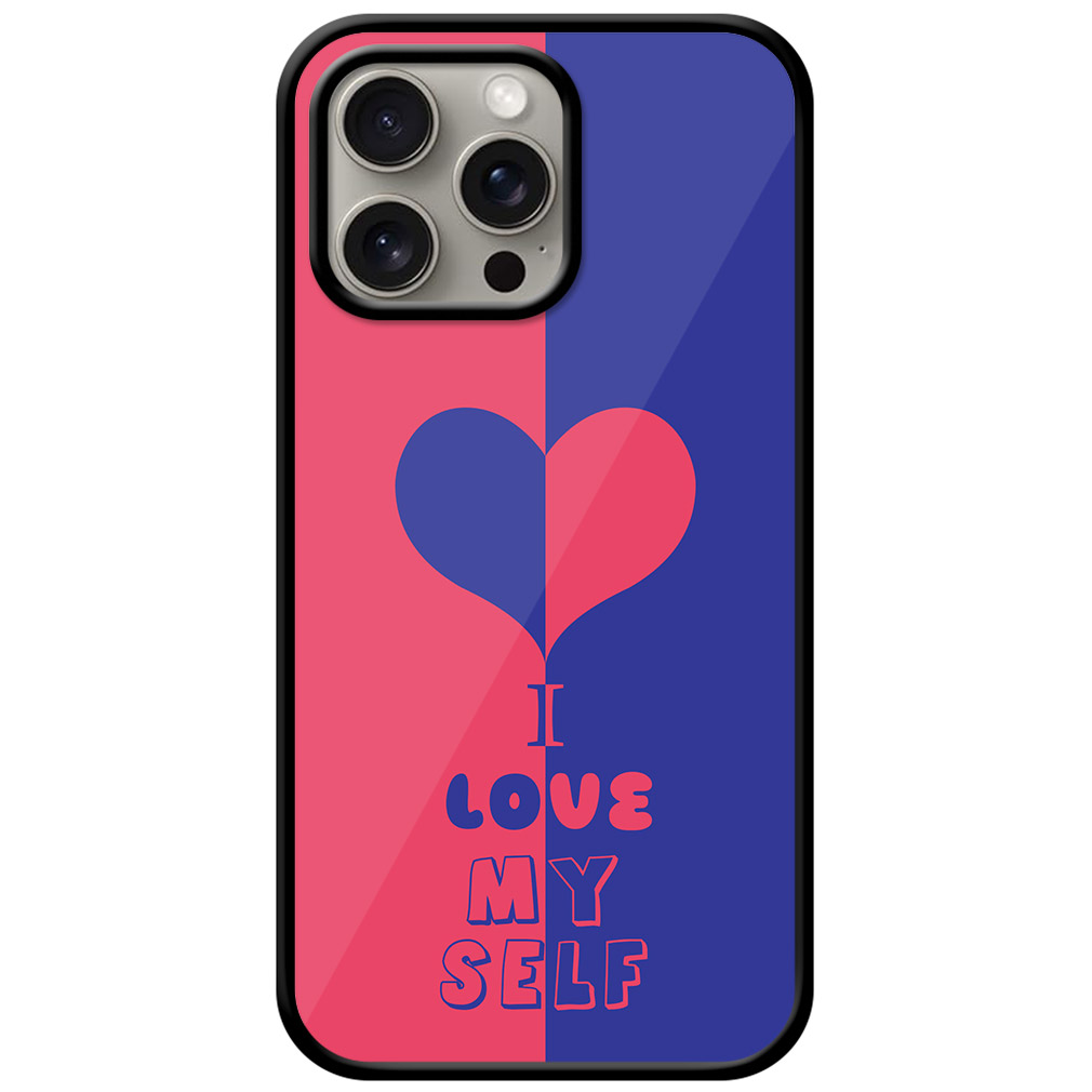 I Love Myself Textart Metal TPU Printed Case