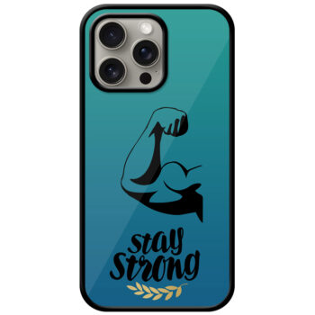 Stay Strong Fitness Design Metal TPU Printed Case