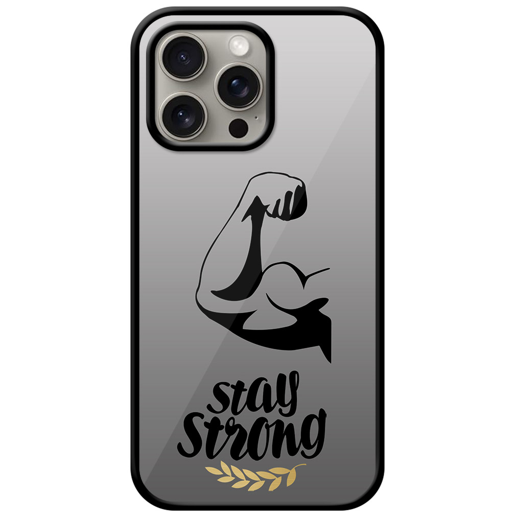 Stay Strong Fitness Design Metal TPU Printed Case