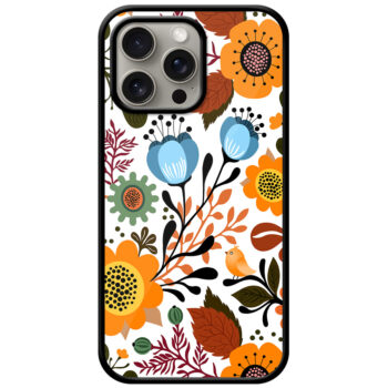 Beautiful Spring Flower Design Metal TPU Printed Case