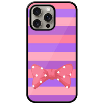 Polka Dot Bow Multistripe Background Metal TPU Printed Case