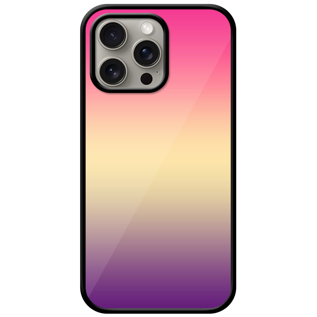 Multicolor Gradient Design Metal TPU Printed Case