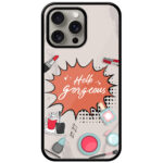 Aesthetic Women Cosmetic Graphic Illustration Metal TPU Printed Case