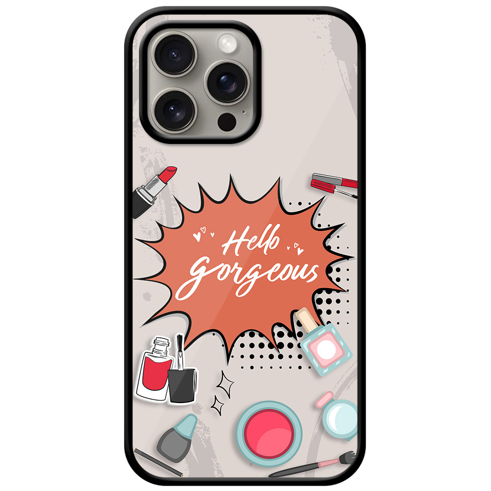 Aesthetic Women Cosmetic Graphic Illustration Metal TPU Printed Case