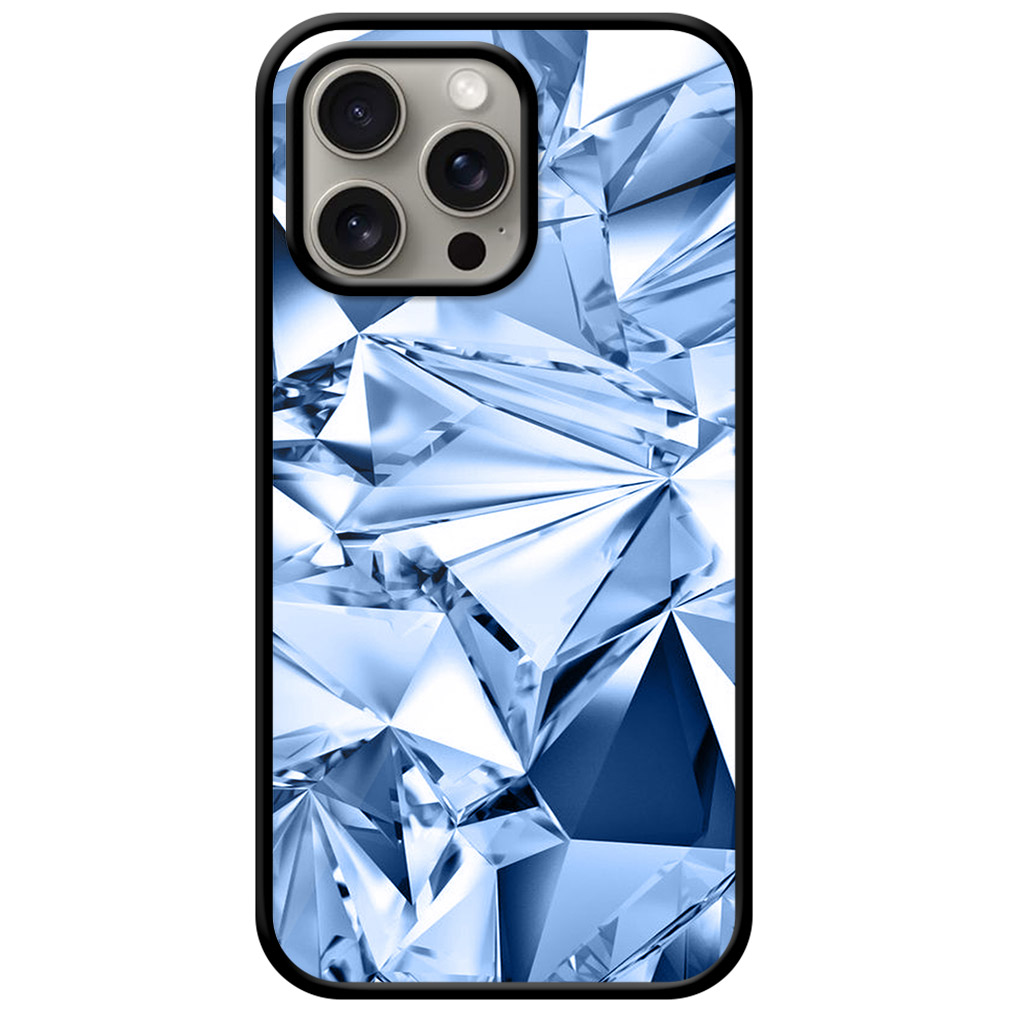Ornamental Crystal Design Metal TPU Printed Case