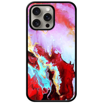 Abstract Paintmix Design Metal TPU Printed Case