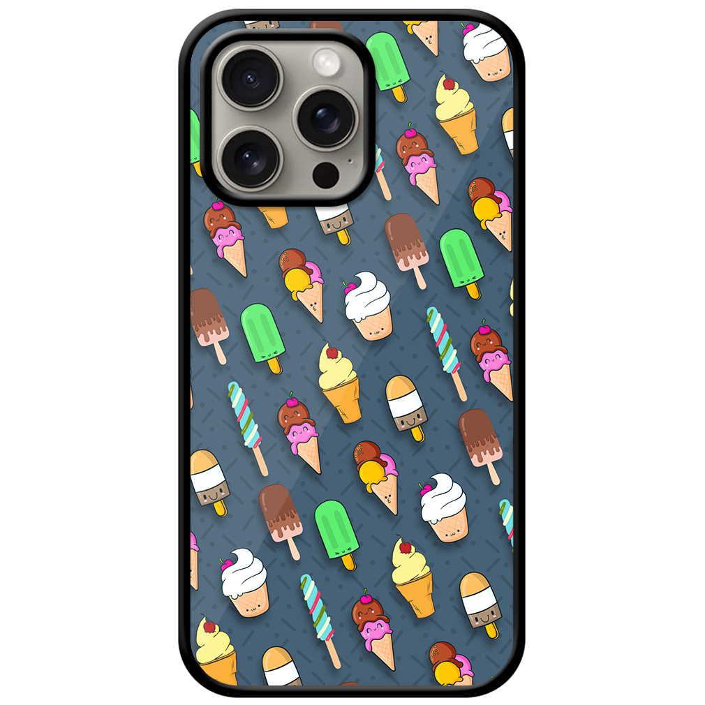 Yummy Icecream Pattern Metal TPU Printed Case