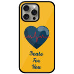 Heartbeat Vector Illustration Metal TPU Printed Case