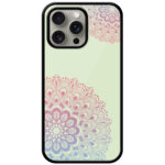 Fancy Round Colorful Floral Design Metal TPU Printed Case
