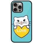 Sweet Kitty Cartoon Design Metal TPU Printed Case