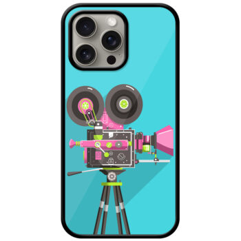 Vintage Movie Camera Design Metal TPU Printed Case