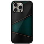 Sophisticated Black Band Pattern Metal TPU Printed Case