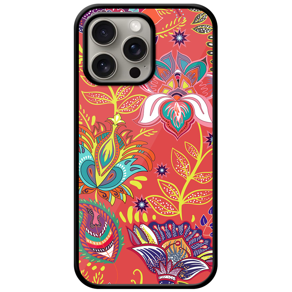 Adorable Seamless Flower Design Metal TPU Printed Case