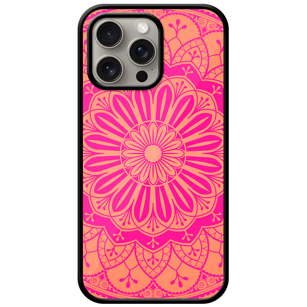 Circular Flower Mandala Design Metal TPU Printed Case
