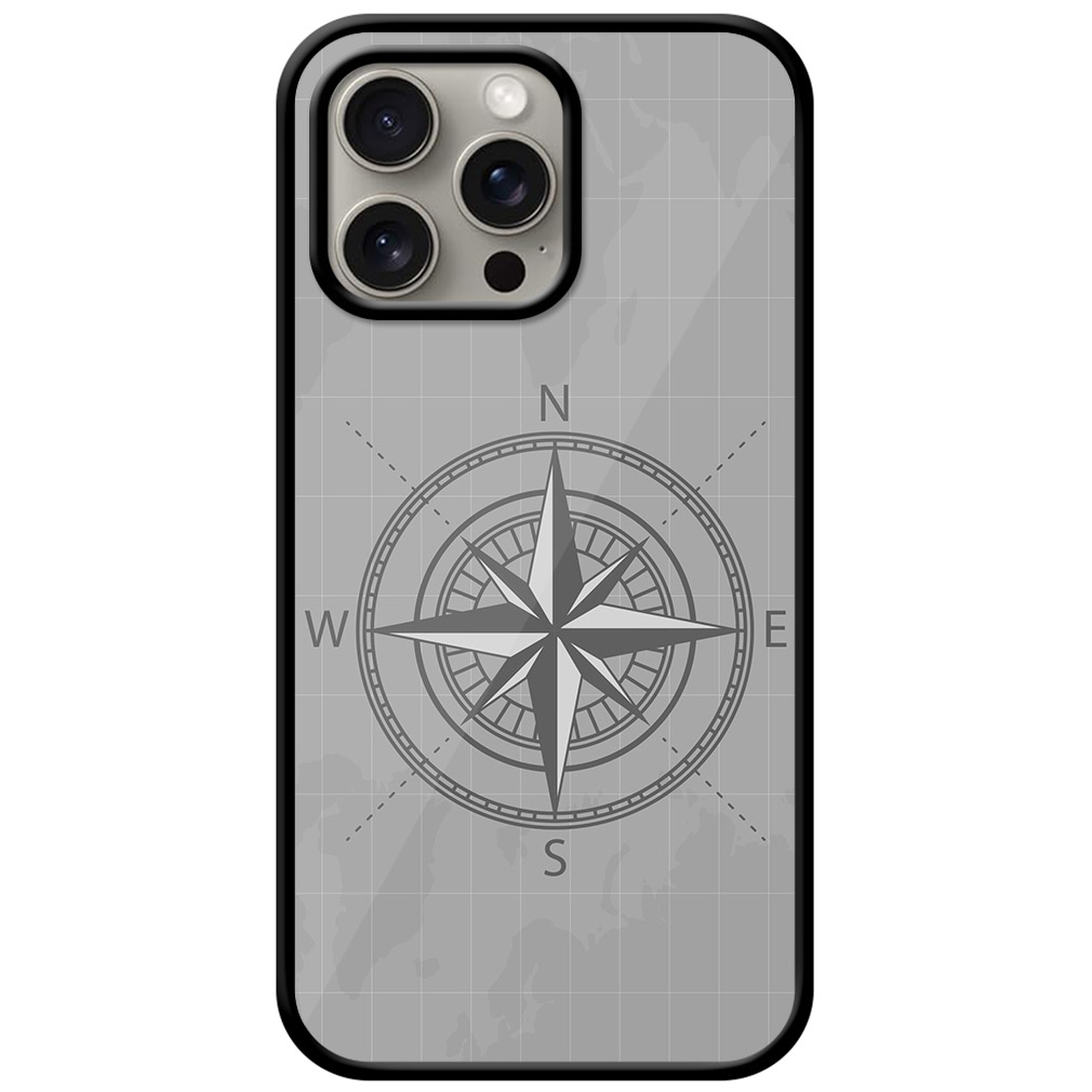 Vintage Compass Vector Illustration Metal TPU Printed Case