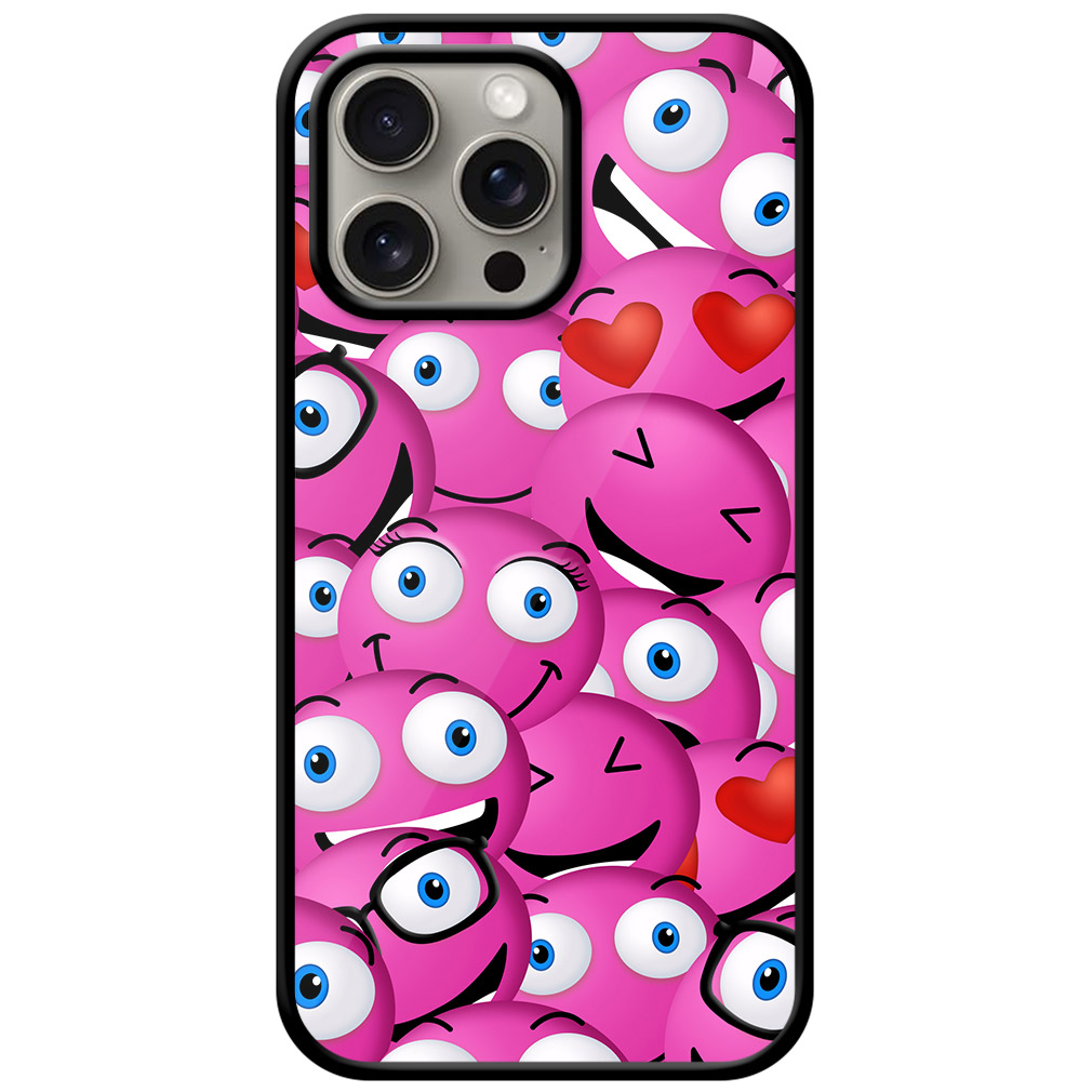 Sweet Emoji Wallpaper Design Metal TPU Printed Case