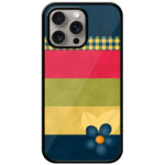 Vector Flower Stripe Pattern Metal TPU Printed Case