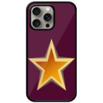 Decorative Gold Border Star Design Metal TPU Printed Case
