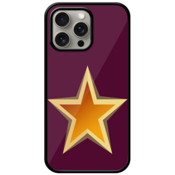 Decorative Gold Border Star Design Metal TPU Printed Case