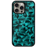 Unicolor Geometric Crystal Pattern Metal TPU Printed Case