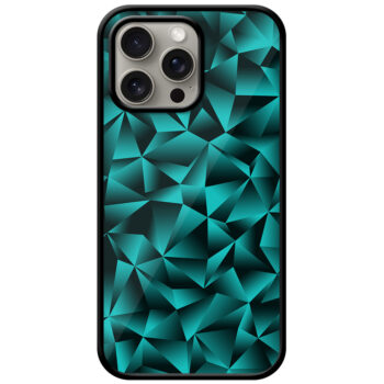 Unicolor Geometric Crystal Pattern Metal TPU Printed Case