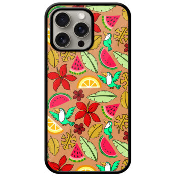 Aesthetic Orange Melon Art Metal TPU Printed Case