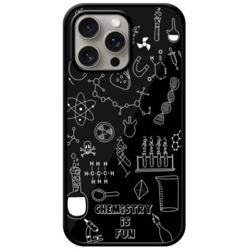 Hand Drawn Chemistry Illustration Metal TPU Printed Case