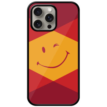 Vector Wink Emoji Illustration Metal TPU Printed Case