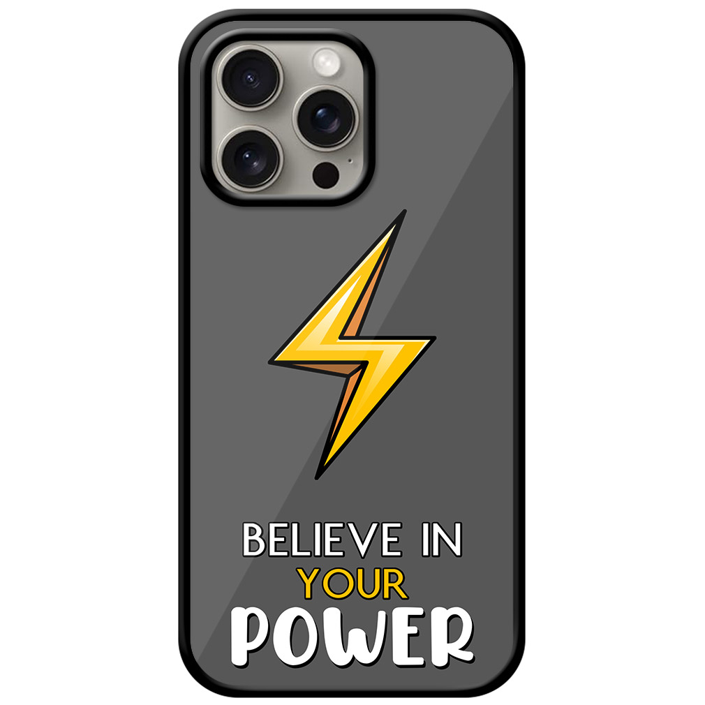Believe in Your Power Textart Metal TPU Printed Case