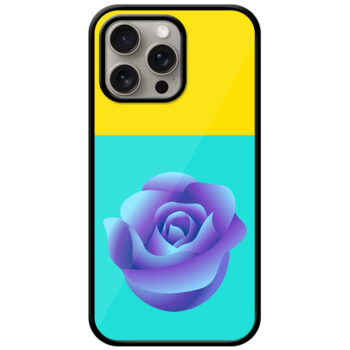 Colorful Vector Rose Design Metal TPU Printed Case