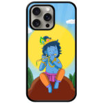 Balkrishna Playing Flute Vector Illustration Metal TPU Printed Case
