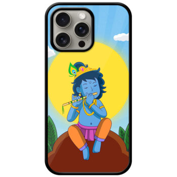 Balkrishna Playing Flute Vector Illustration Metal TPU Printed Case
