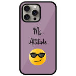 Emoji Ms. Attitude Vector Design Metal TPU Printed Case