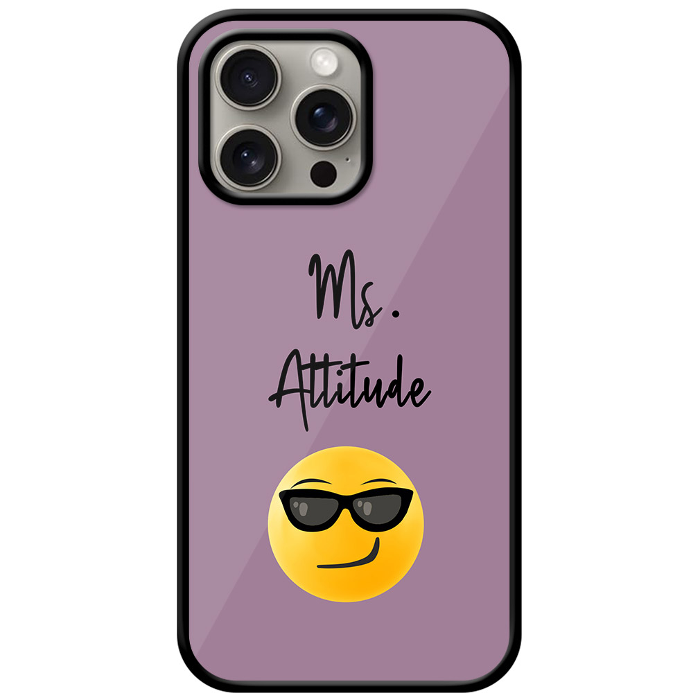 Emoji Ms. Attitude Vector Design Metal TPU Printed Case