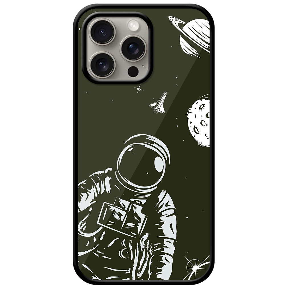 Astronaut Motivational Design Metal TPU Printed Case