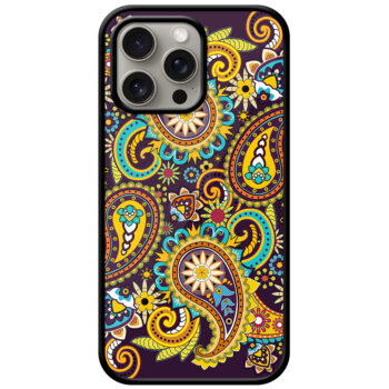 Paisley Pattern Artwork Metal TPU Printed Case