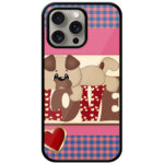 Puppy Love Clipart Metal TPU Printed Case