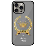 King Gold Crown Design Metal TPU Printed Case