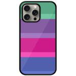 Vibrant Stripe Pattern Metal TPU Printed Case