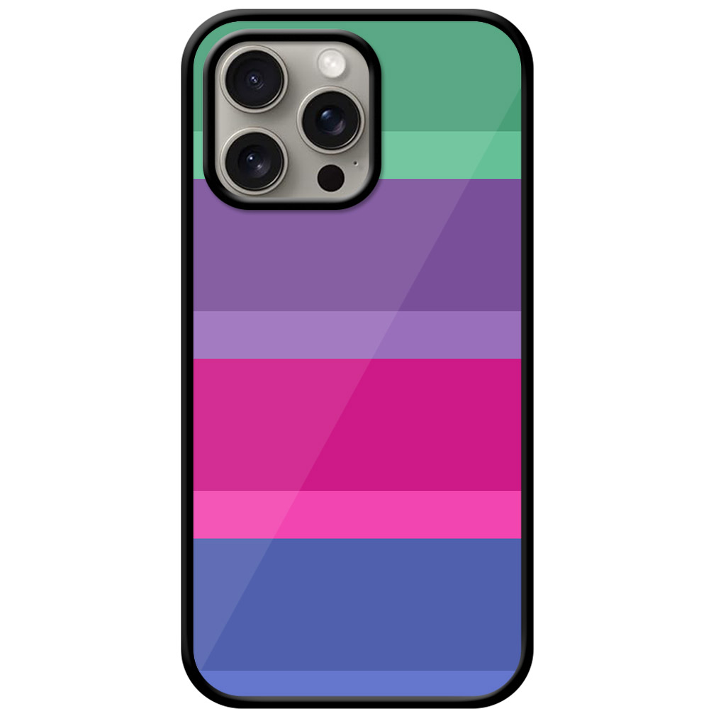 Vibrant Stripe Pattern Metal TPU Printed Case