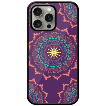 Allure Round Rangoli Mandala Design Metal TPU Printed Case