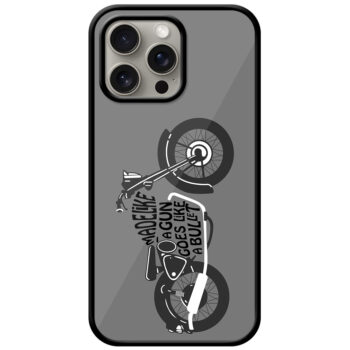 Cool Vintage Bike Vector Design Metal TPU Printed Case